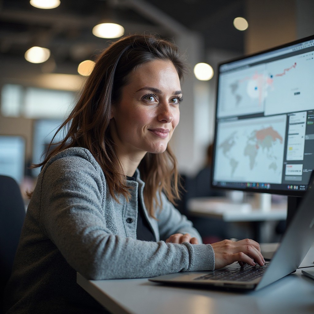 Estudantes de web design a trabalhar em projetos